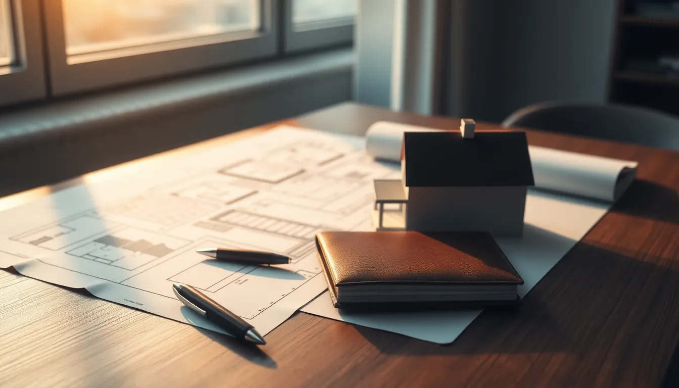 부동산 계약 서류를 들여다보는 모습