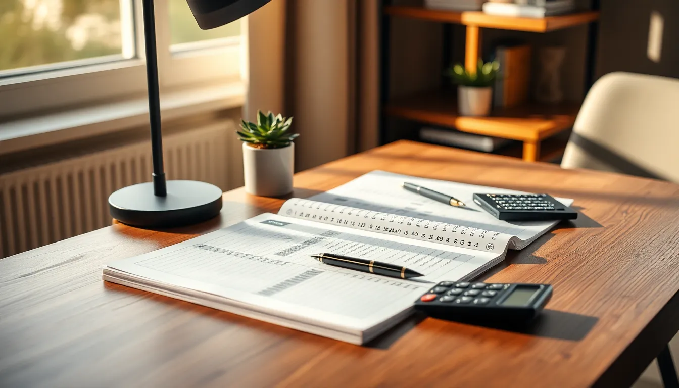 부동산 중개수수료 영수증과 연말정산 서류 더미 이미지