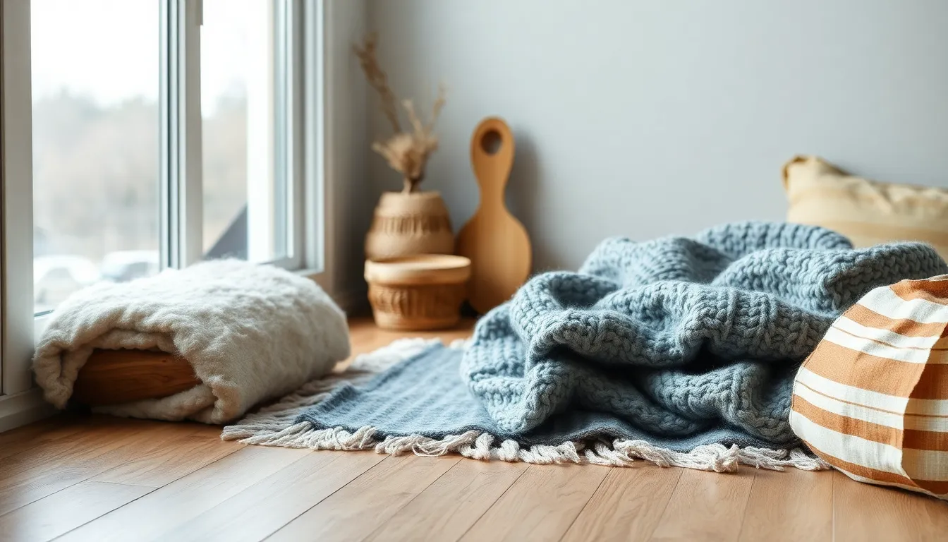 따뜻한 러그와 아늑한 겨울 인테리어