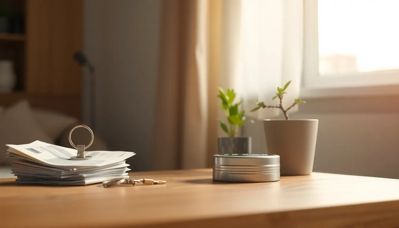 부동산 계약 서류를 검토하는 모습의 이미지