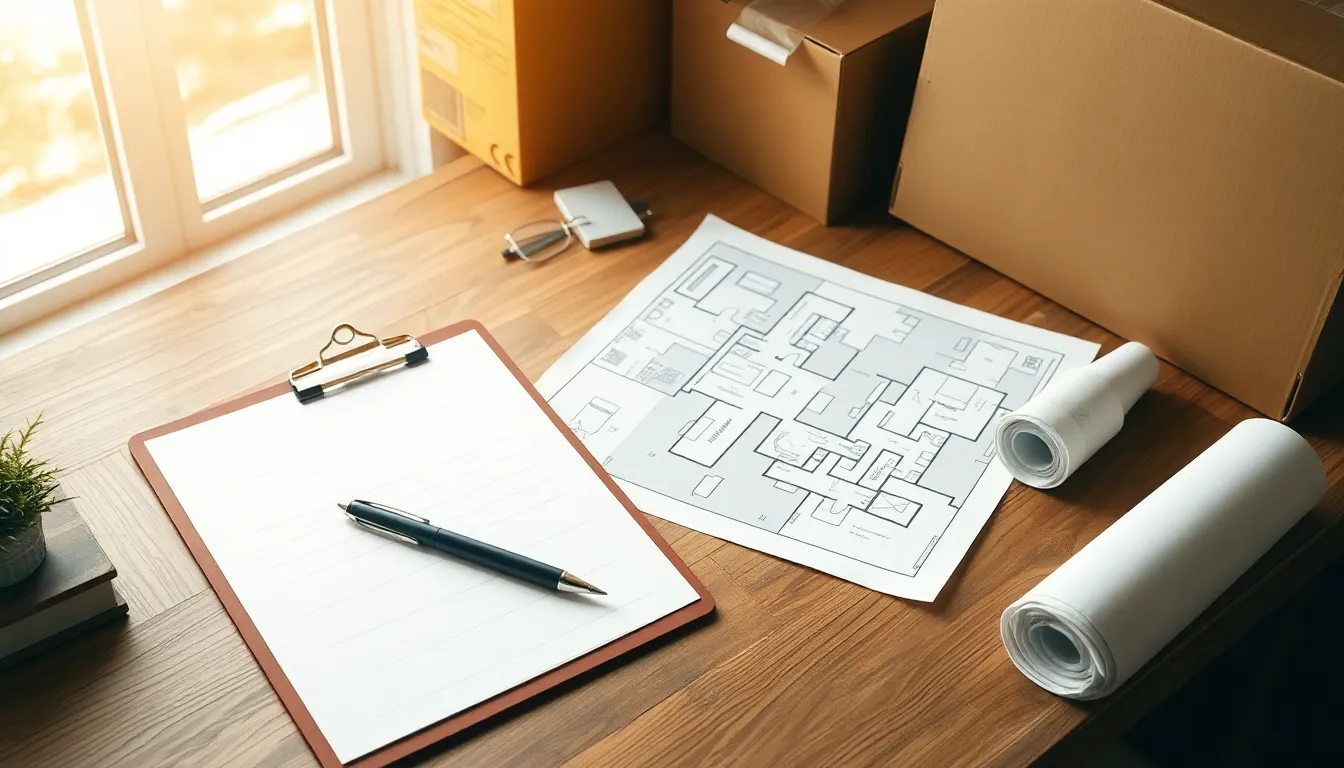 급하게 이사 준비하는 사람이 부동산 체크리스트를 확인하는 모습